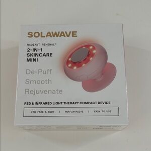 Solawave 2-in-1 Skincare Mini Red/Pink Light Therapy Device